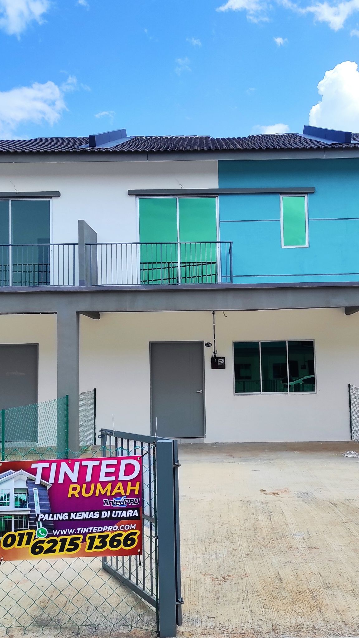 Pemasangan tinted rumah di Taman Arowana (Scientex), Sungai Petani, Kedah
