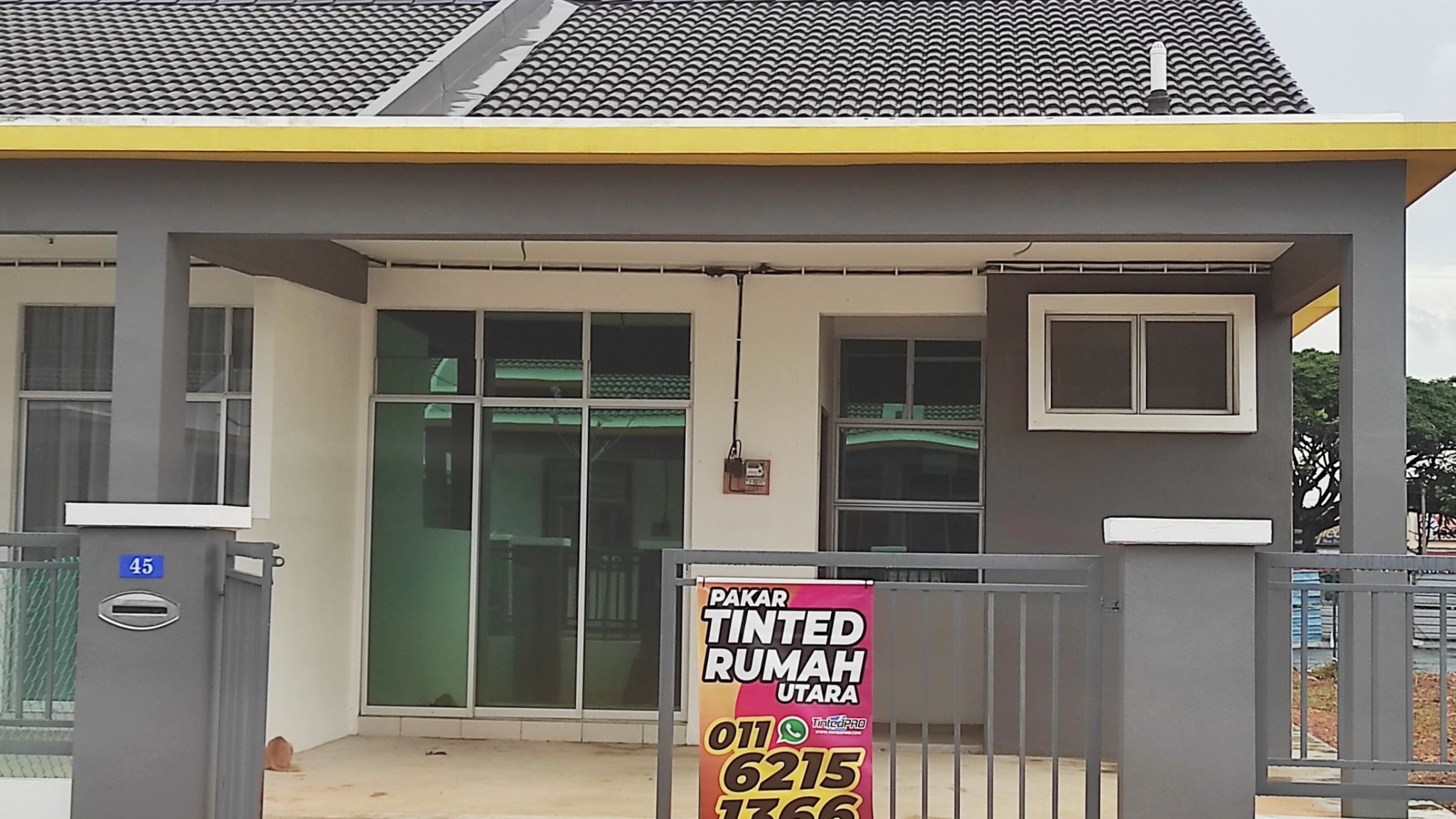 Pemasangan tinted rumah di Taman Bayu Pelangi, Sungai Petani, Kedah