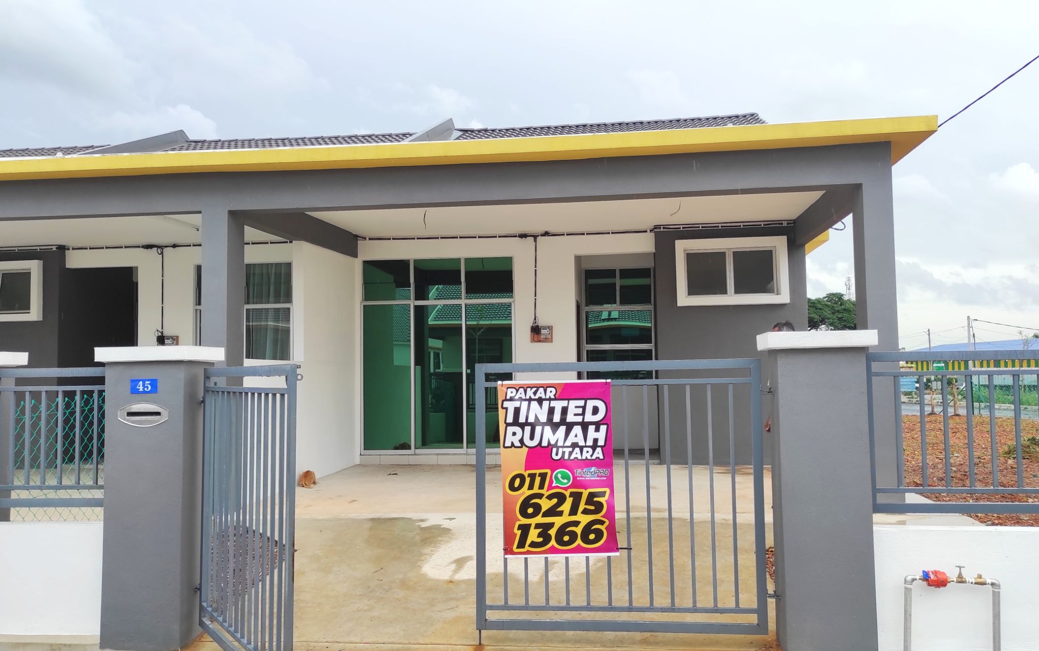 Pemasangan tinted rumah di Taman Bayu Pelangi, Sungai Petani, Kedah
