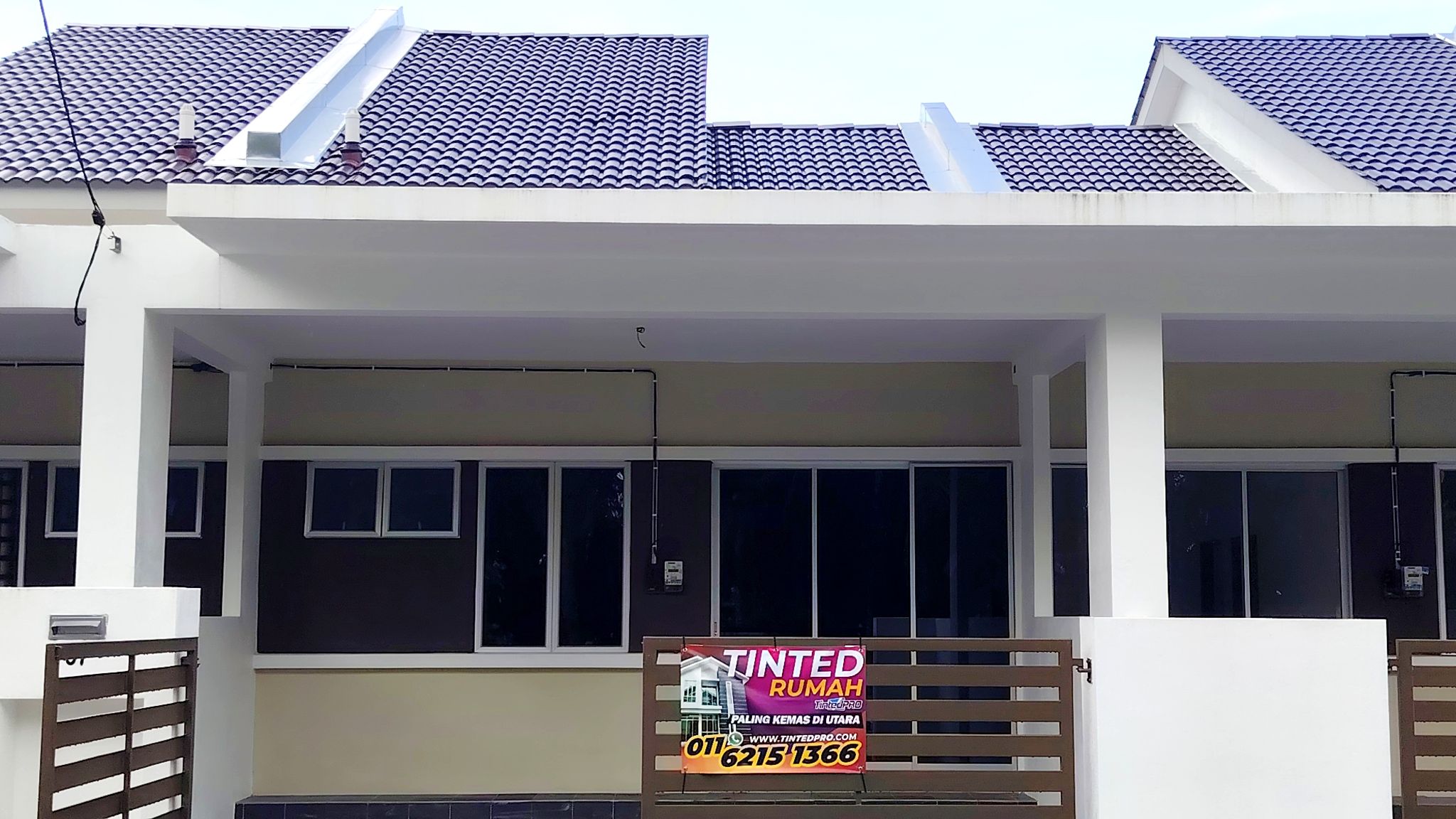 Pemasangan tinted rumah di Taman Damai Setia, Nibong Tebal, Pulau Pinang