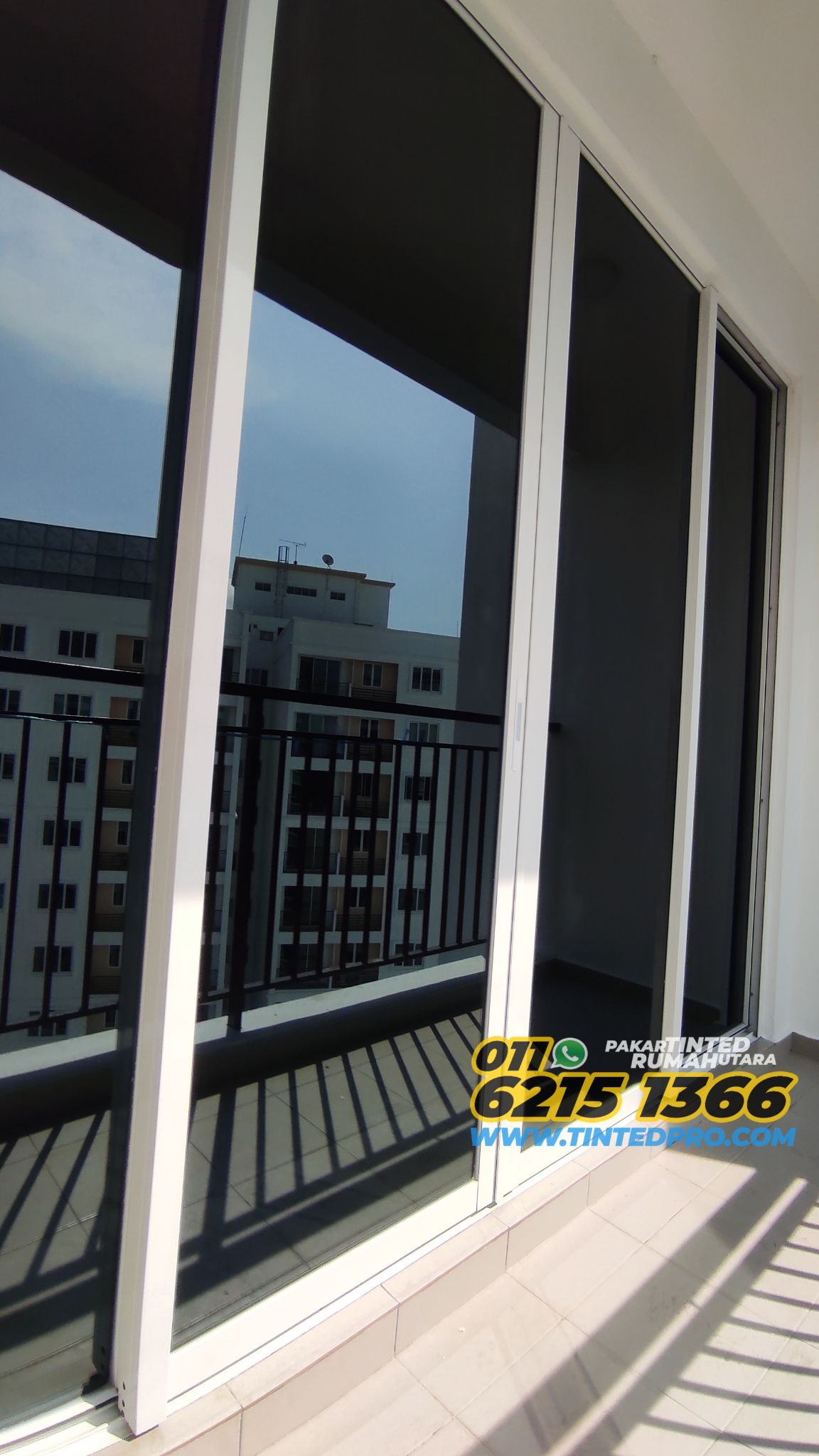 Pemasangan tinted rumah di Havana Beach Residences, Bayan Lepas, Pulau Pinang