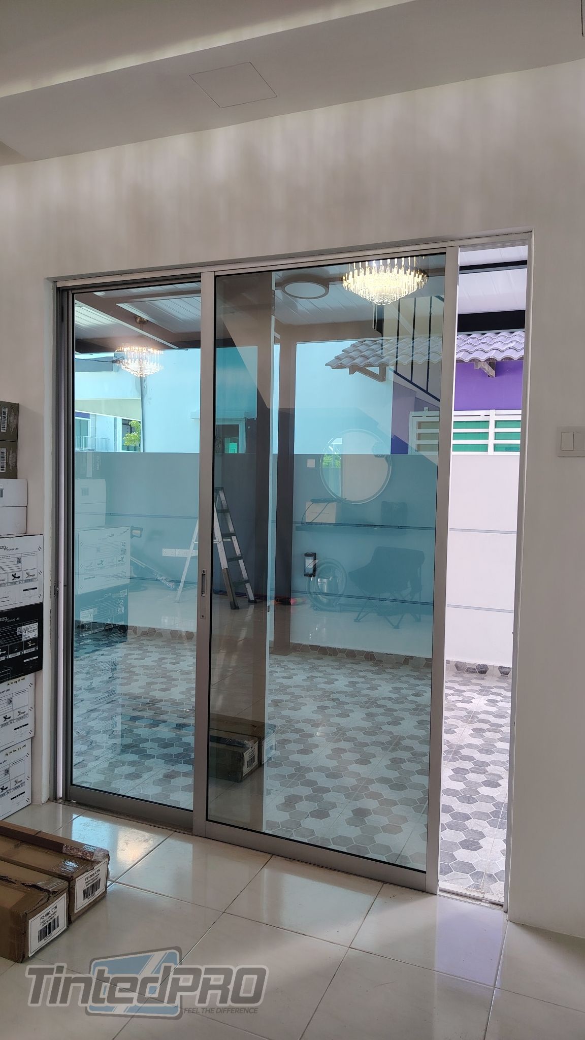 Pemasangan tinted rumah di Taman Sena Utama (Scientex) Sungai Dua, Pulau Pinang