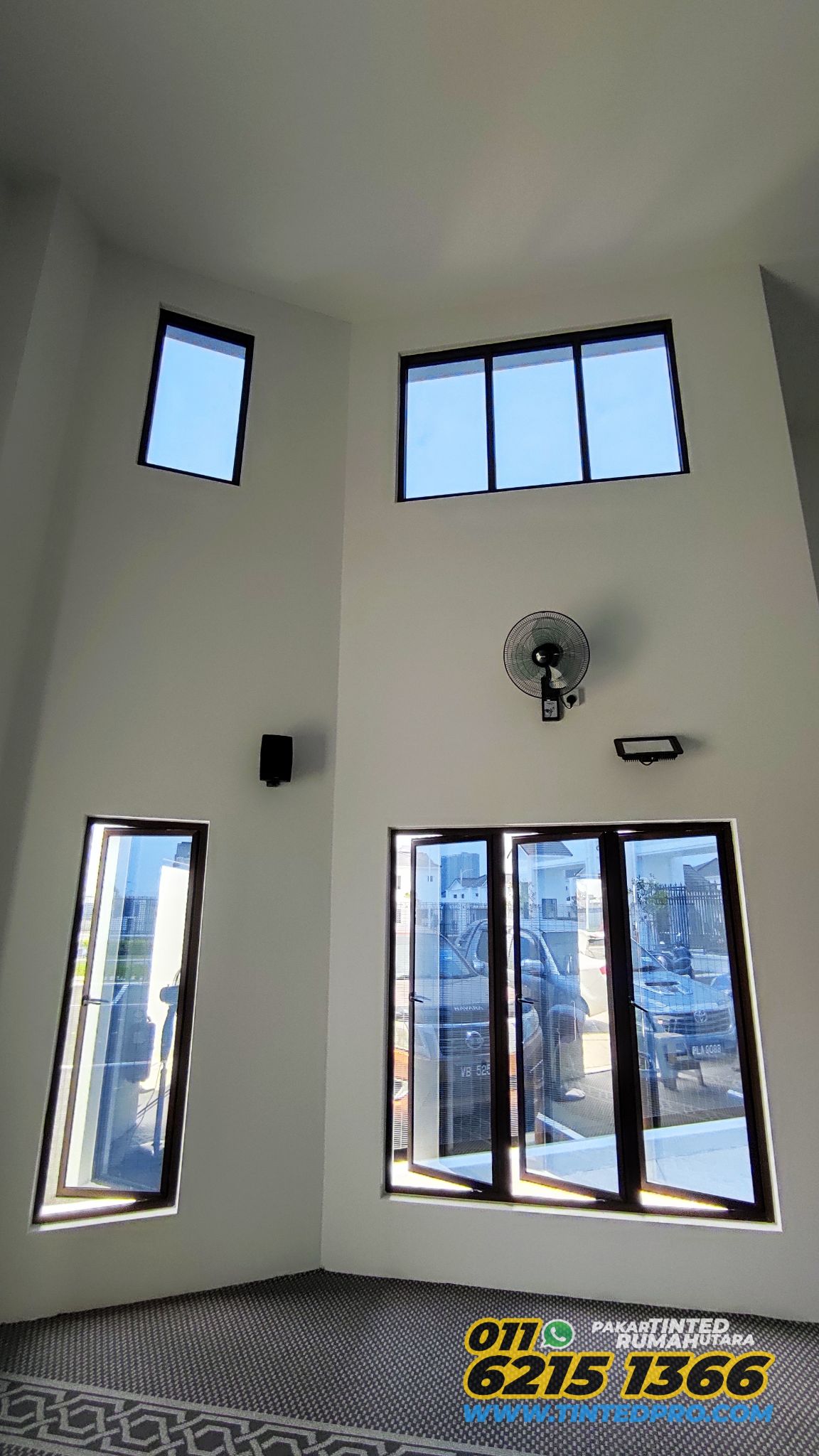 Pemasangan tinted bangunan di Surau Eco Horizon, Batu Kawan, Pulau Pinang